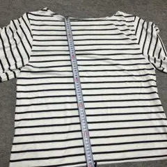 ストライプ 半袖Tシャツ M ホワイト/ブラック