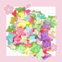 23g カラフル蝶ビーズ