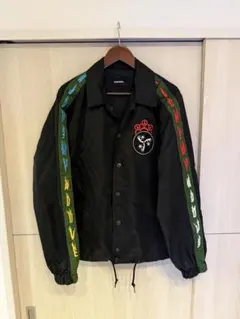 DIESELナイロンジャケット ブラック 刺繍入り