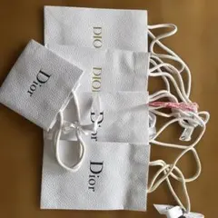 Dior ホワイトショップ袋 5枚セット