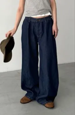CANAL JEAN choice_cnl　タックデニムパンツM新品のサムネイル