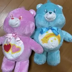 ケアベア　ピンク　水色　ビックぬいぐるみ