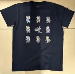 FINAL FANTASY ピクセルアートキャラクターTシャツ 黒　Lサイズ