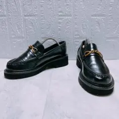 Mila Owen チェーンビットローファー ブラック 24.5cm