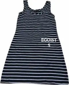 EGOIST ボーダー柄 ノースリーブミニワンピース