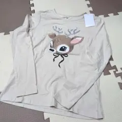 H&M 鹿柄　バンビ　 長袖カットソー 140　新品