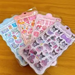 サンリオ 海外製 立体シール ぷくぷく ご褒美シール 4枚セット