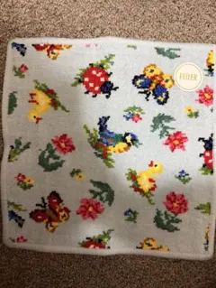 【新品未使用】FEILER ハイジ柄　ハンカチ 約25cm ブルー