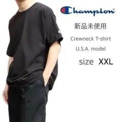 新品未使用 チャンピオン 無地 クルーネック Tシャツ ブラック XXLサイズ