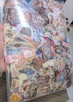 大量 フレークシール ステッカー まとめ売り 400g 手帳素材 コラージュ