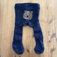 baby Gap クマ刺繍 ネイビー ベビータイツ 0-12ヶ月