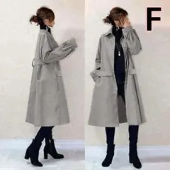 スプリングコート　トレンチコート　ライトグレー　卒業式　入学式　通勤　セレモニー