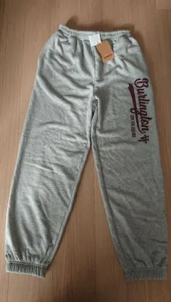 【新品タグ付】裏起毛 グレー プリントボトムス 160cm