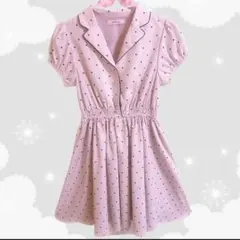 evelyn　ハート　ピンクワンピース　エブリン　襟付き