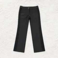 サイドストライプ テーパードパンツ ブラック 裏起毛 L相当 秋冬のサムネイル