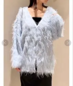 SNIDEL シャギーミドルカーディガン