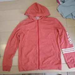 adidas NEO ジャージジャケット ピンク サイズ0　パーカージッパー付き