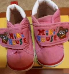 ミキハウス ピンク ベビーシューズレトロ 箱は付いてません