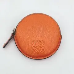 未使用に近い】LOEWE 丸型 コインケース ピンク アマソナ アナグラム
