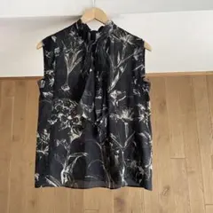 美品】Acne Studios ノースリーブシャツ ダークグレー シアー素材 