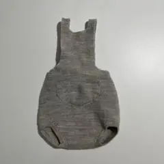 FAMILIAR グレー ニット サロペット