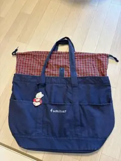 新品 familiar ファミリア メッシュ トートバッグ グリーン - メルカリ