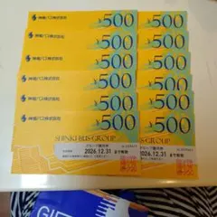 神姫バスグループ優待券 500円券 12枚セットのサムネイル