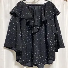 earth music &ecology 5部丈フリル襟ブラウス