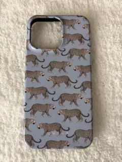 ヒョウ柄 iPhoneケース グレー　iPhone15Pro MAXケース