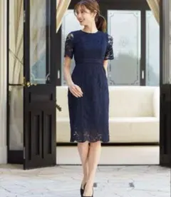 レースワンピース(ネイビー)