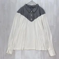 ラパス　バイカラー切り替えチュニック　長袖　9号 / M　【Lapaz 】