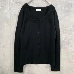 LODISPOTTO カーディガン ボレロ レース ニット M ブラック