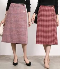 ROPE ロペ ウール リバーシブル ミディスカート