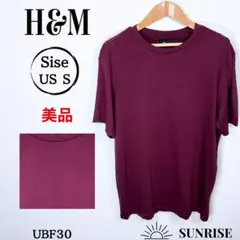 ★美品★ H&M エイチアンドエム パープル クルーネック Tシャツ 半袖 S