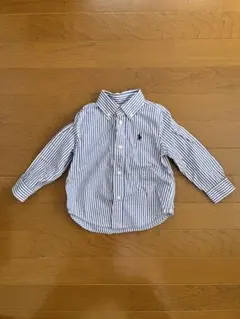 【未使用に近い】ラルフローレン　シャツ　ベビー　ストライプ　18M