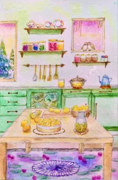 momorin様専用水彩画原画6枚＋レプリカ3枚セット - キッチン・街・室内