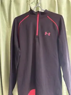Under Armour ハーフジップ トレーニングトップ MD 黒赤