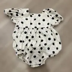 ドット柄ロンパース 95cm未満