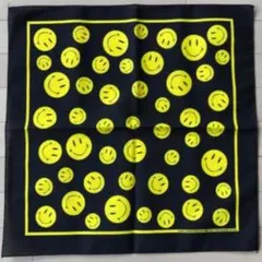 HAV-A-HANK プリントバンダナ Smiley Face Black