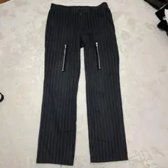 黒と白のストライプ ボンテージパンツ
