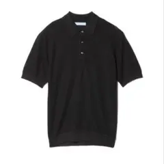 ESTNATION リネンコットンニットポロシャツ L