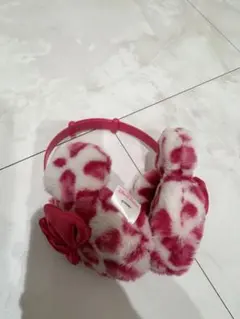 イヤーマフ ミニー ヒョウ柄 ピンク ディズニー