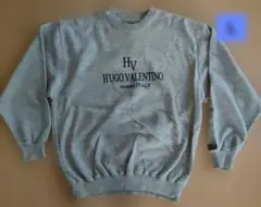 Lサイズ HUGO VALENTINO グレー トレーナー 男女兼用