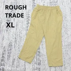 ラフトレード クロップドパンツ XL イエロー リネン混 シンプル リラックス