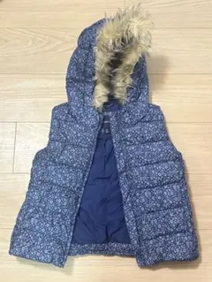 花柄フード付きGAP中綿ベスト 100cm~