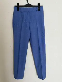 PLST リネンブレンドスティックパンツ ブルー