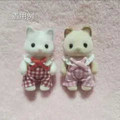 赤ちゃんお洋服　フリルサロペット2着セット　チェック①赤色桃色　ハンドメイド