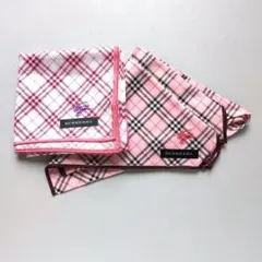 BURBERRY チェック柄ハンカチ 2枚セット