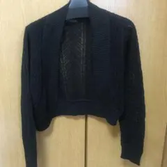 カーディガン　黒　ラメ