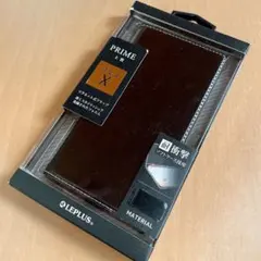 iPhone XS/X 薄型PUレザーフラップケース ブラック